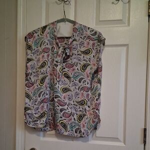 Nine West Multicolor Paisley Blouse